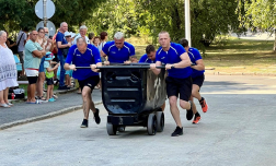 Ismét csillét toltak a tűzoltók a Bányásznapon - Tatabánya