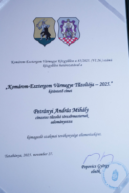 Petrányi András Mihály lett a vármegye tűzoltója