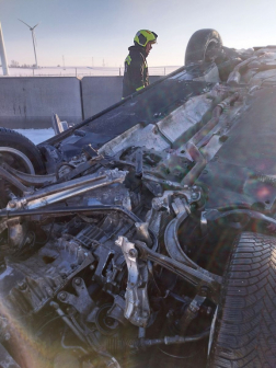 Baleset az M1-es autópályán Kisigmándnál