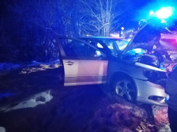 Baleset az 1-es főúton a szárligeti elágazásnál