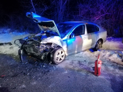 Baleset az 1-es főúton a szárligeti elágazásnál