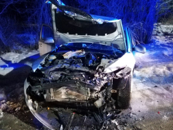 Baleset az 1-es főúton a szárligeti elágazásnál