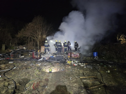 Épület égett Tatabányán