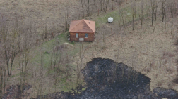 Drónnal készített felvételek a szabadtéri tűzről