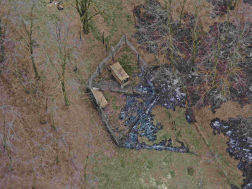 Drónnal készített felvételek a szabadtéri tűzről