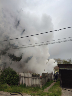 Összehordott szemét égett