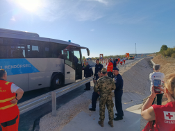 Fúziós gyakorlat az autópályán