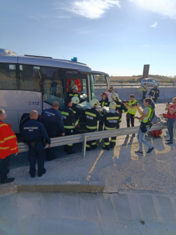 Fúziós gyakorlat az autópályán