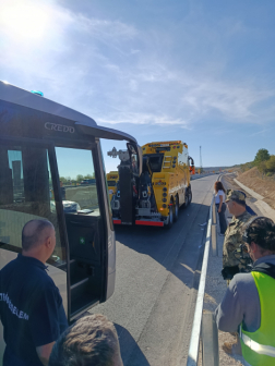 Fúziós gyakorlat az autópályán