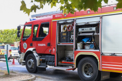 Baleseti szimulációs gyakorlaton a tatabányai tűzoltók