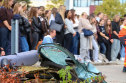 Baleseti szimulációs gyakorlaton a tatabányai tűzoltók