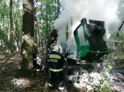 Erdészeti munkagép tüze